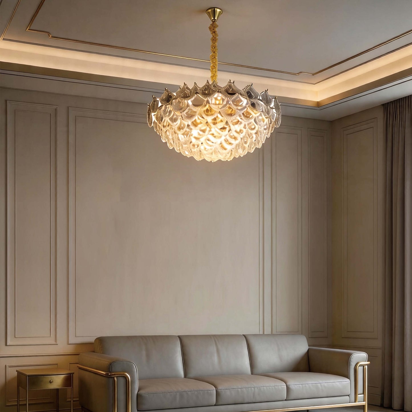 Luxury Gold Crystal Chandelier Collection M2123, 9 to 45 Light E14