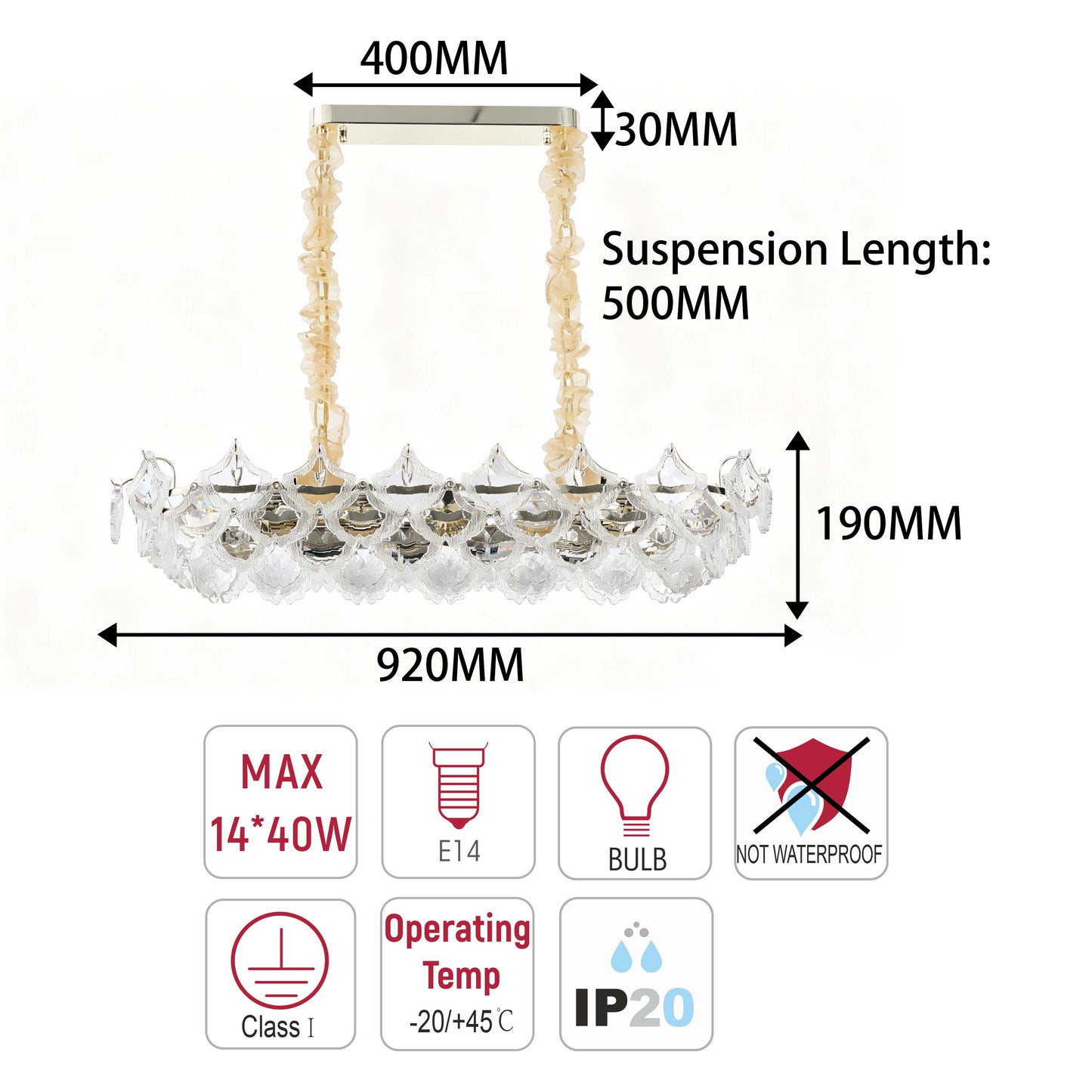 Luxury Gold Crystal Chandelier Collection M2123, 9 to 45 Light E14