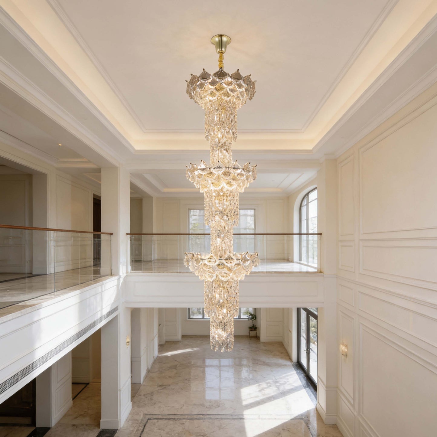 Luxury Gold Crystal Chandelier Collection M2123, 9 to 45 Light E14