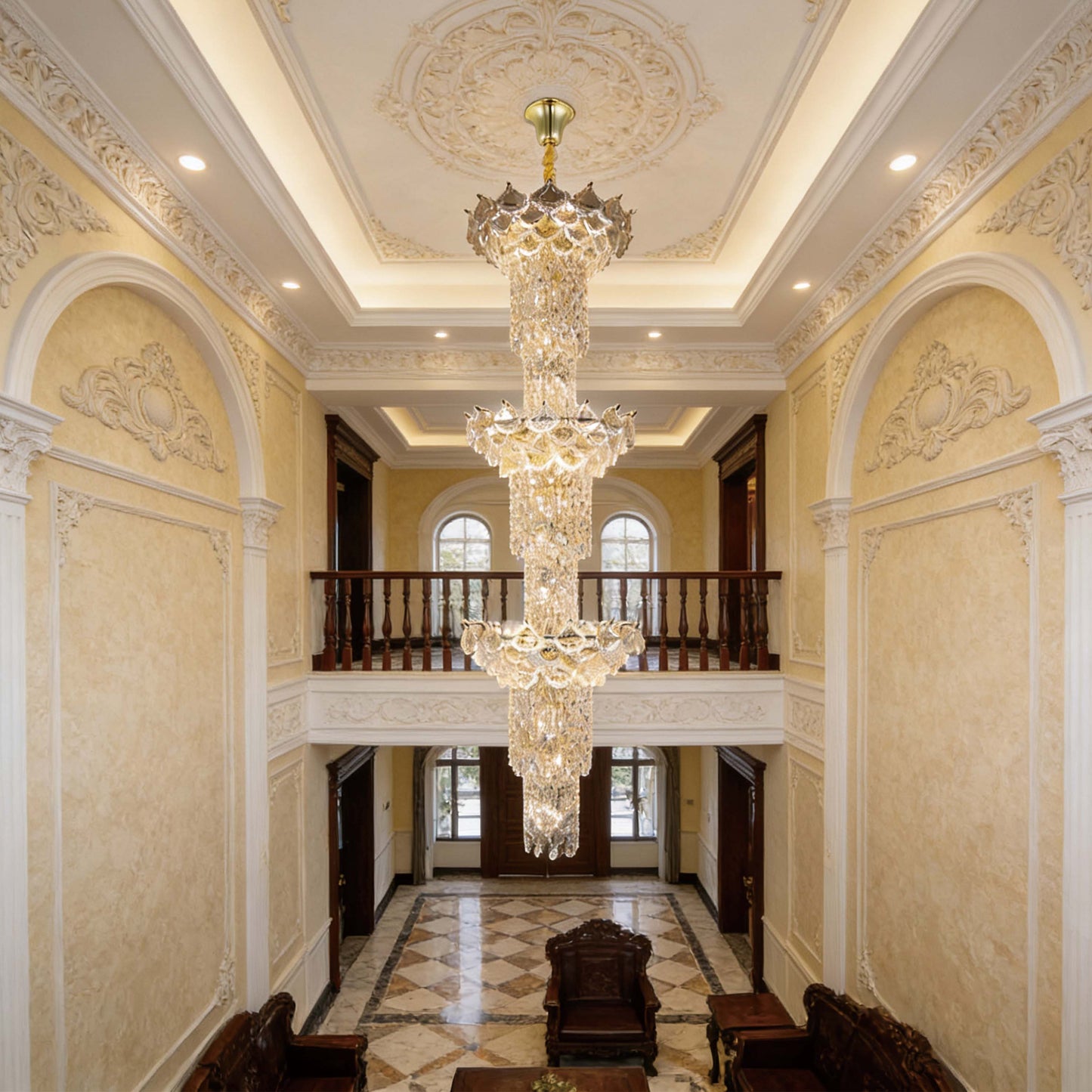 Luxury Gold Crystal Chandelier Collection M2123, 9 to 45 Light E14