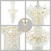 Luxury Gold Crystal Chandelier Collection M2123, 9 to 45 Light E14