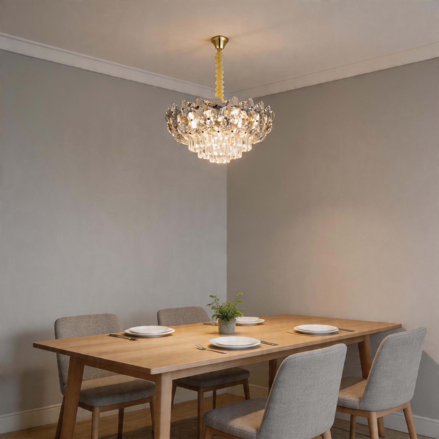 Luxury Gold & Crystal Empire Chandelier Collection M2158, 12 to 42 Light E14