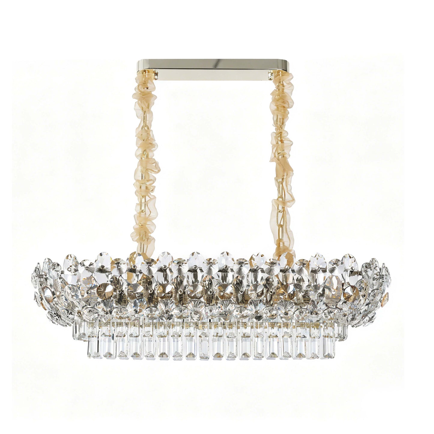 Luxury Gold & Crystal Empire Chandelier Collection M2158, 12 to 42 Light E14
