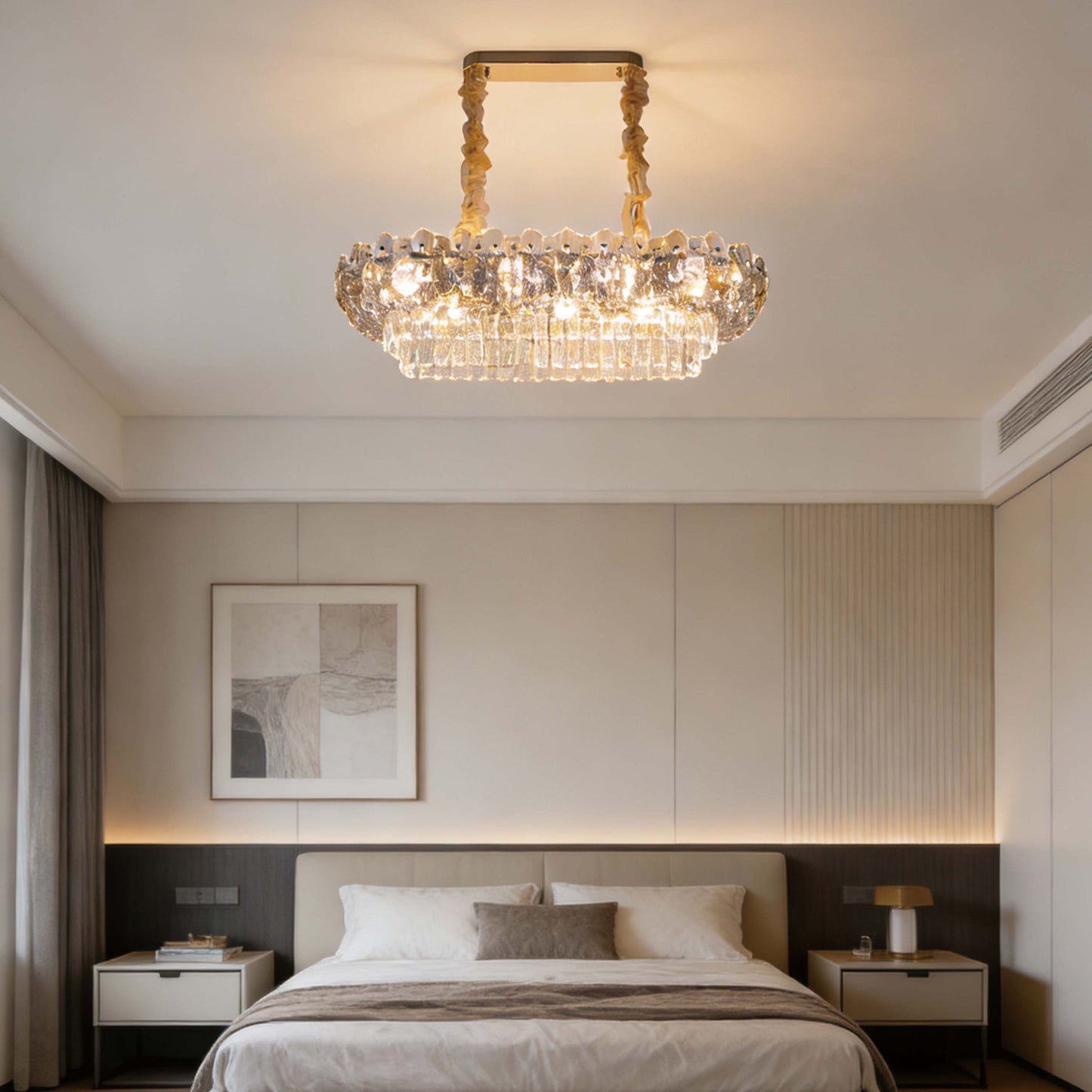 Luxury Gold & Crystal Empire Chandelier Collection M2158, 12 to 42 Light E14