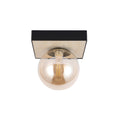 Modern G9 Glass Globe Ceiling Light, Amber Shade