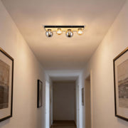 Modern G9 Glass Globe Ceiling Light, Amber Shade