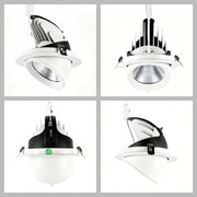 Adjustable LED Recessed Scoop Downlight, White, 3CCT Selectable 10W / 30W