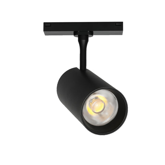 Magnetic Cylinder Slim LED Track Light, 20W 48V 4000K Black