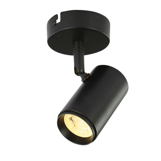 Virmo Rotatable Cylinder Rod GU10 Spotlight Side Connected Black