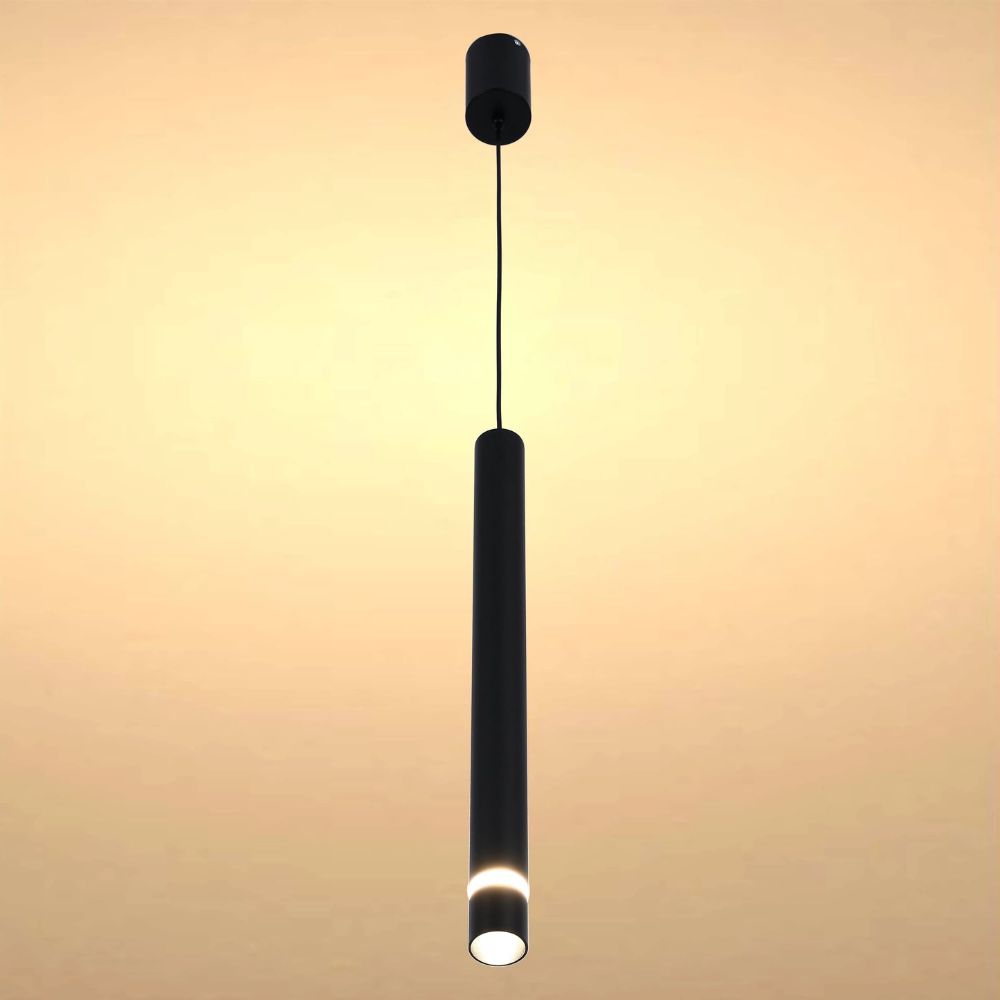 Slim Cylindrical LED Pendant Light - 7W, 4000K Cool White, IP20