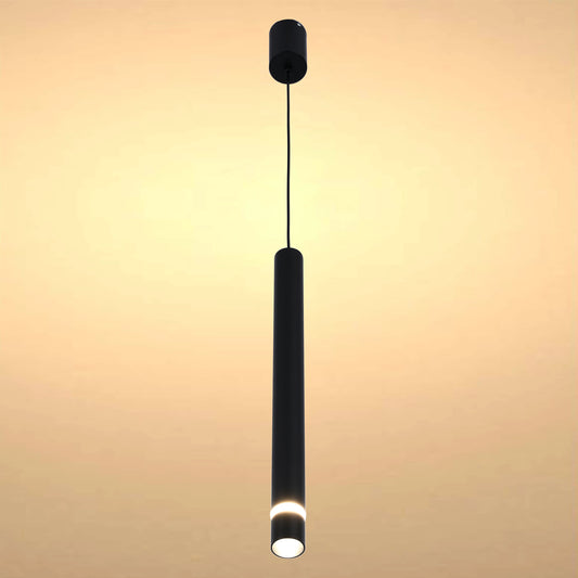 Slim Cylindrical LED Pendant Light - 7W, 4000K Cool White, IP20