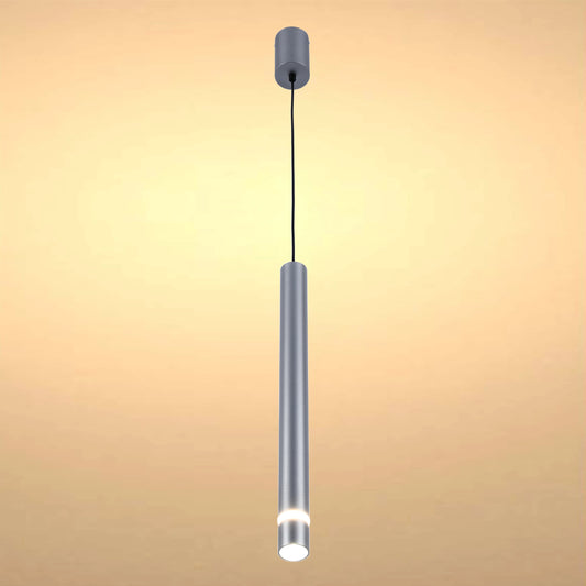 Slim Cylindrical LED Pendant Light - 7W, 4000K Cool White, IP20