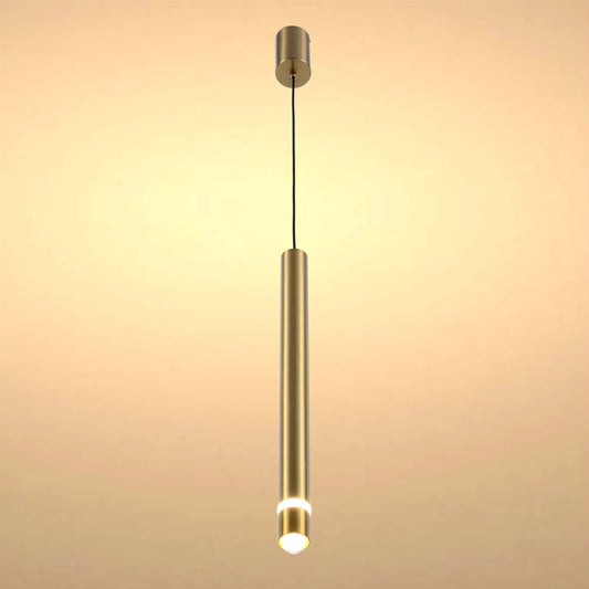 Slim Cylindrical LED Pendant Light - 7W, 4000K Cool White, IP20