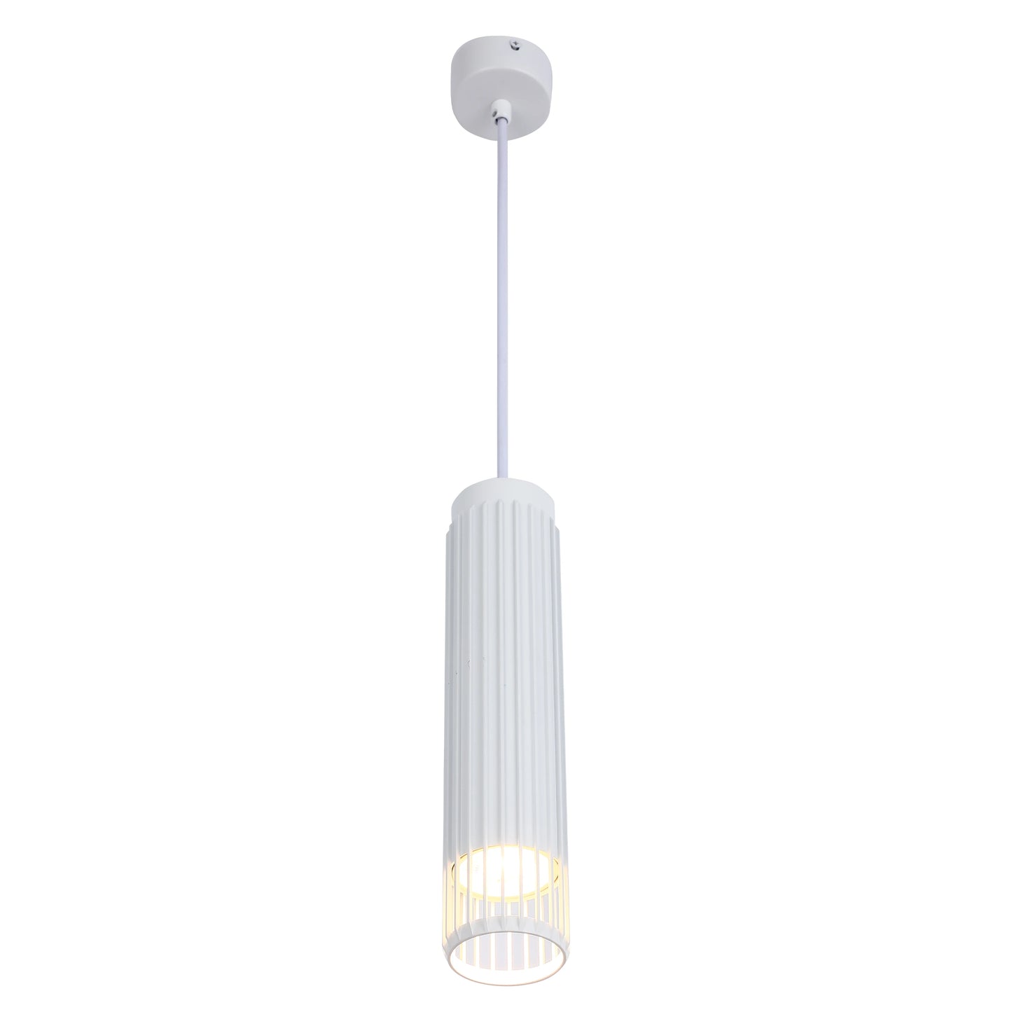 Cylindrical Slatted Pendant & Flush Mount Lights