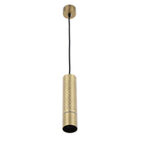 Geometric Textured Pendant Light - GU10 Fitting, Dimmable, 240mm Height