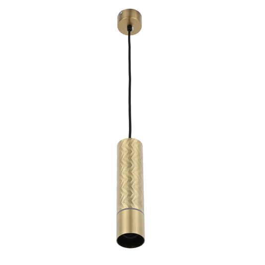 Geometric Textured Pendant Light - GU10 Fitting, Dimmable, 240mm Height