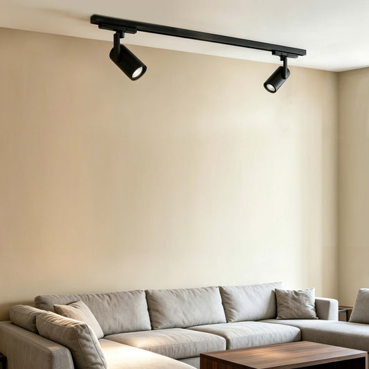 Adjustable Black LED Track Spotlight, 10W-30W Selectable 3CCT