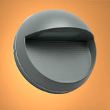 LED Diecast Aluminium Round Stair and Wall Light 5W IP54 Grey