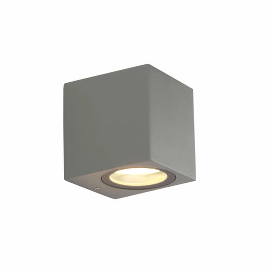 Cuboid Wall Lamp IP44 GU10 Grey