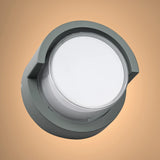 LED Diecast Aluminium Round Hood Wall Lamp 12W IP54 Grey