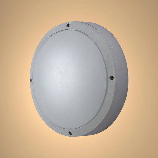 Fool Moon Eyelid LED Diecast Aluminium Round Wall Lamp 20W Cool White 4000K IP54 Grey 275mm