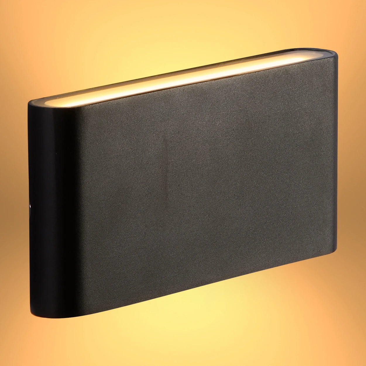 Black Slim Cuboid Up Down Outdoor Modern LED Wall Washer Light