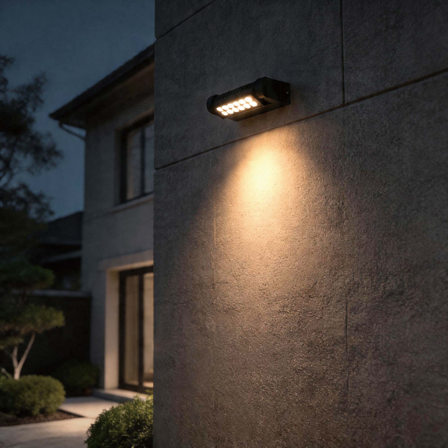 12W Black LED Wall Washer Light, IP65 Outdoor, 3CCT Selectable