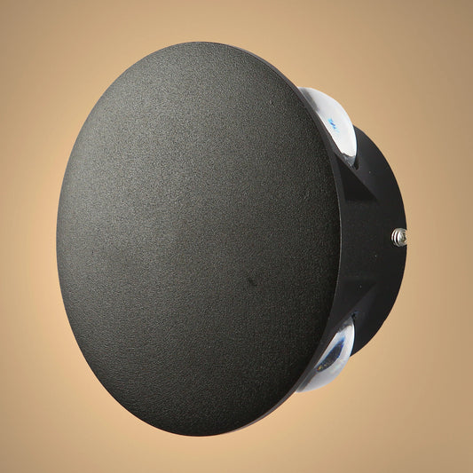 Black Compass 4 Way Outdoor Modern LED Wall Light