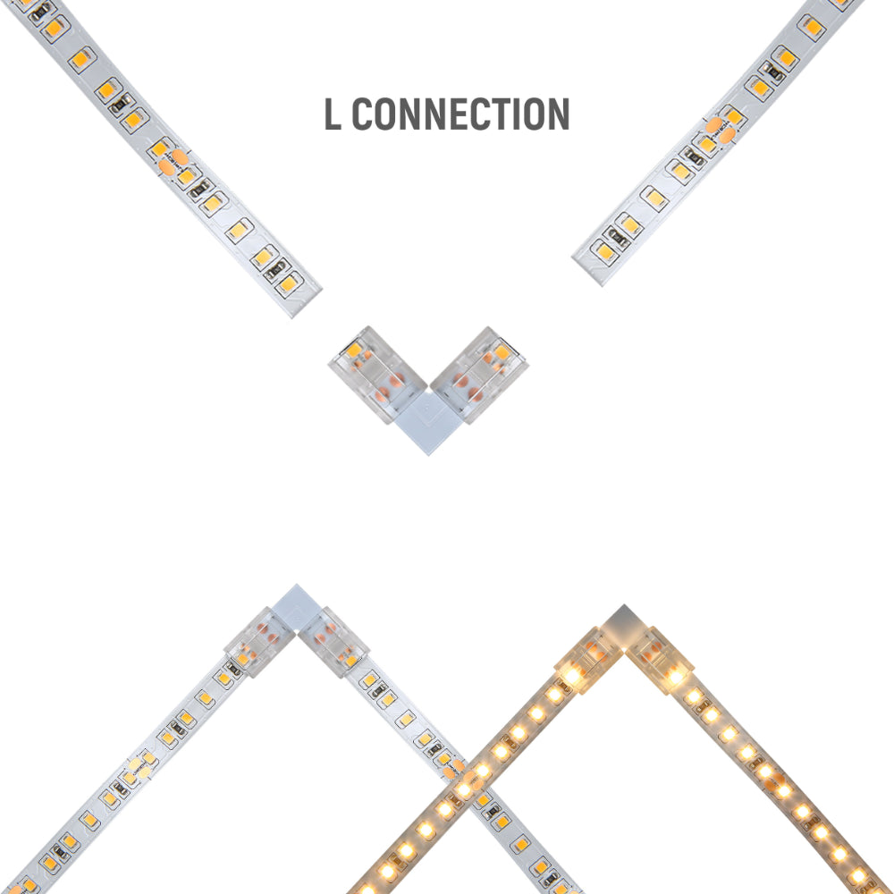 L Connection , Right Angle joining of single colour LED strip lights