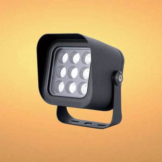 18W Architectural LED Spot Flood Light with Visor, Dark Grey, 3000K IP65