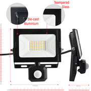 Shows size of 30w apollo flood light