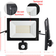 Shows size of 50w apollo flood light