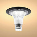 15W Solar LED Pillar Bollard Light, Dual CCT 4000K/6000K, Black IP65
