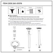15W Solar LED Pillar Bollard Light, Dual CCT 4000K/6000K, Black IP65
