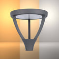 Modern 50W LED Post Top Garden Light, 3CCT Selectable, Dark Grey IP65