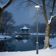 Modern 50W LED Post Top Garden Light, 3CCT Selectable, Dark Grey IP65
