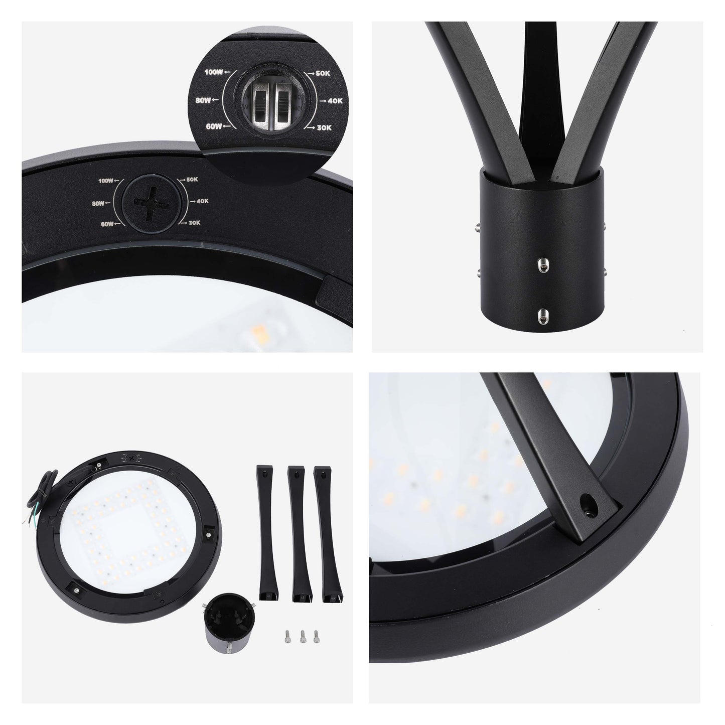 LED Outdoor Light Black ALP03-BK 100/80/60W 3CCT