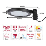 LED Outdoor Wall Light, Selectable 60-100W & 3CCT