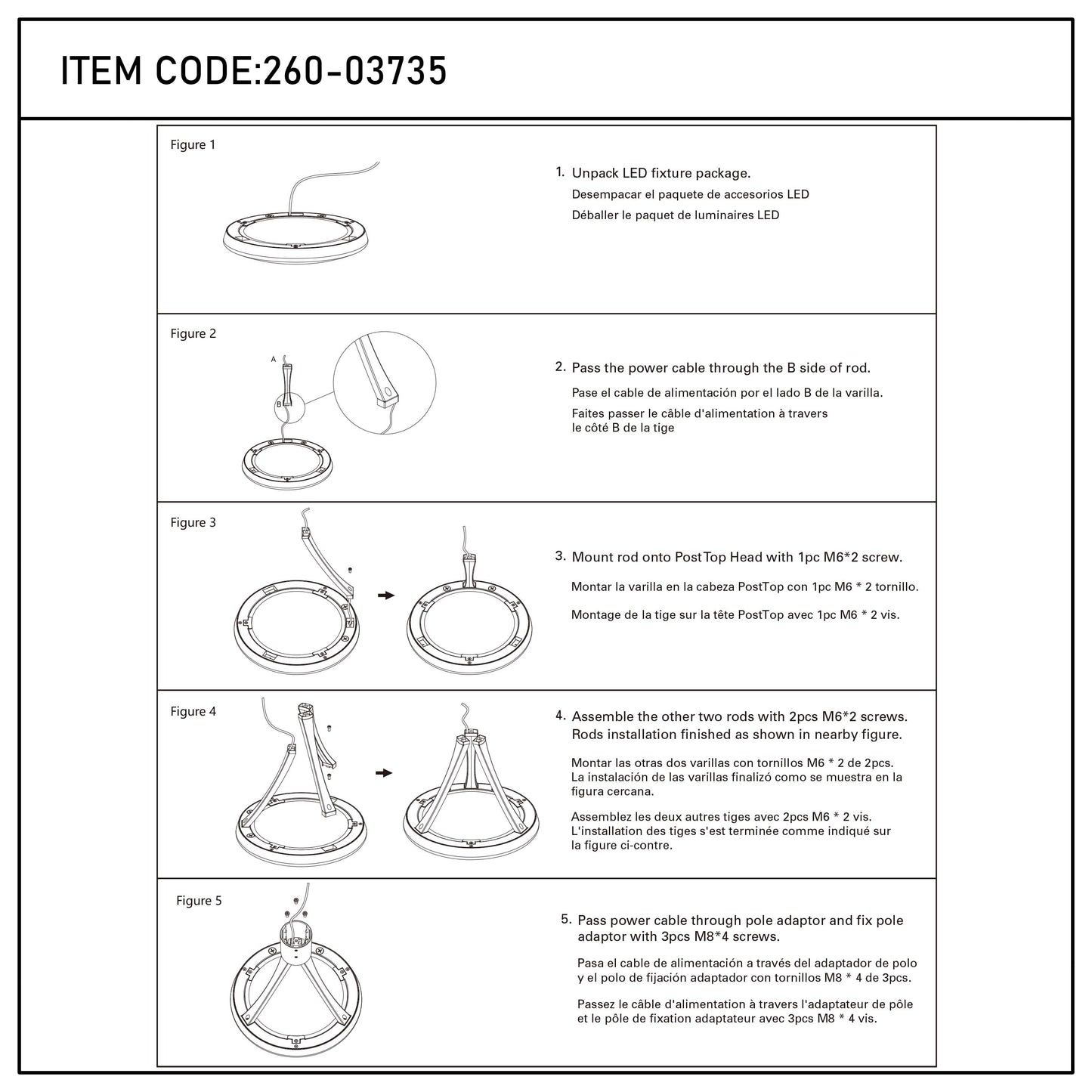 LED Outdoor Light Black ALP03-SFM 100/80/60W 3CCT