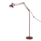 Adjustable Floor Lamp with Extendable Arm & Steel Shade - E27 Fitting, Dimmable