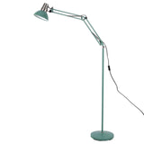 Adjustable Floor Lamp with Extendable Arm & Steel Shade - E27 Fitting, Dimmable