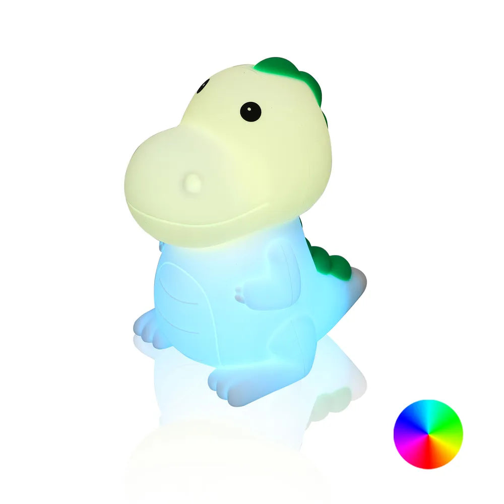 Night Lamp TEKLED Adorable LED Rechargeable Night Light with Timer and Color-Changing Options-Dino-130-03776