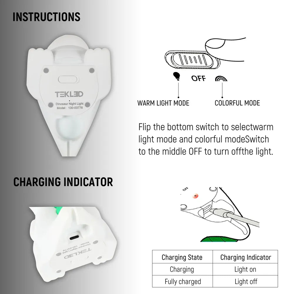 Close shot of the Adorable LED Rechargeable Night Light with Timer and Color-Changing Options-130-03776