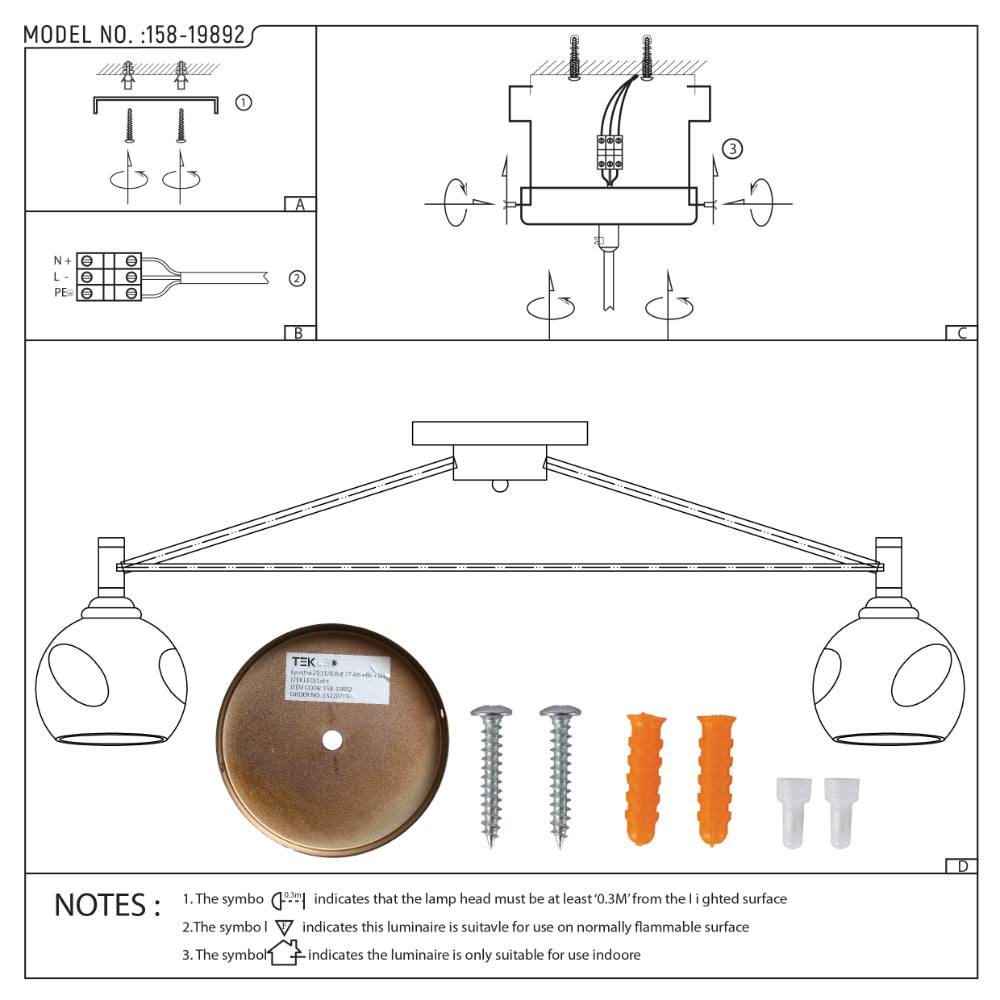 Amber Bell Glass Black Metal Semi Flush Ceiling Light