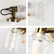 Glass Cone Wall Light Adjustable with Pull Down Switch 7