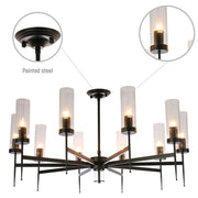 Details of the American Fluted Glass Chandelier Ceiling Light-159-18230