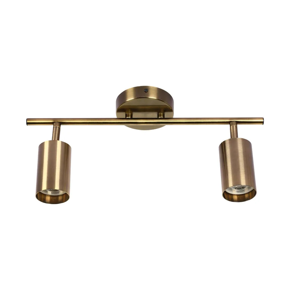 Spotlights TEKLED Antique Brass GU10 Spotlight Bar-2 Lamp-172-030622