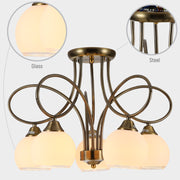 Antique Brass Lily of the Valley Ceiling Light Fixture 11
