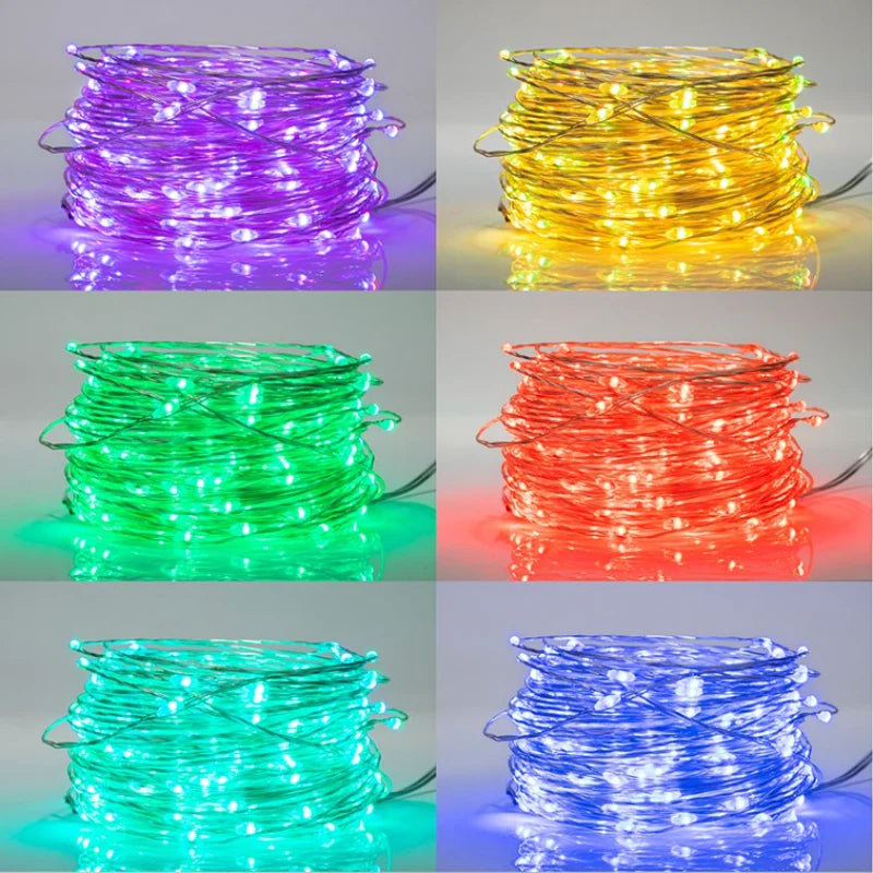 Aries RGB Micro-LED String Fairy Light with Power Adaptor & Remote Control - 100 LED 15 metre