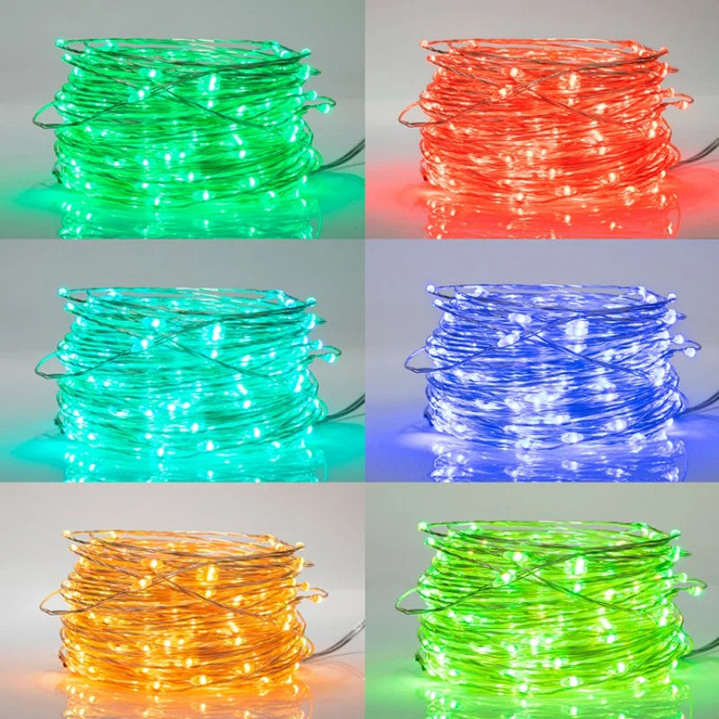 Aries RGB Micro-LED String Fairy Light with Power Adaptor & Remote Control - 200 LED 25 metre